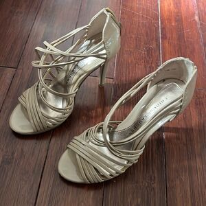 Chinese Laundry Heels - Tan Strappy Heels Size 7.5